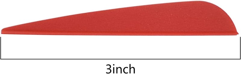 TY Archery 3 Inch Arrow Fletching Vanes Plastic Feather for DIY Archery Hunting Targeting Arrows(Pack of 50) - Image 2